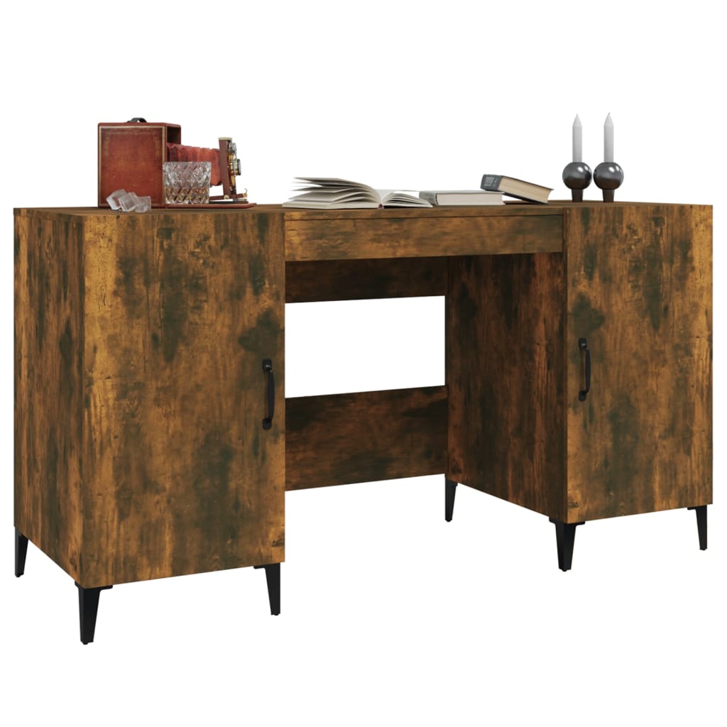 Bureau Chêne fumé 140x50x75 cm Bois d'ingénierie - XIOS