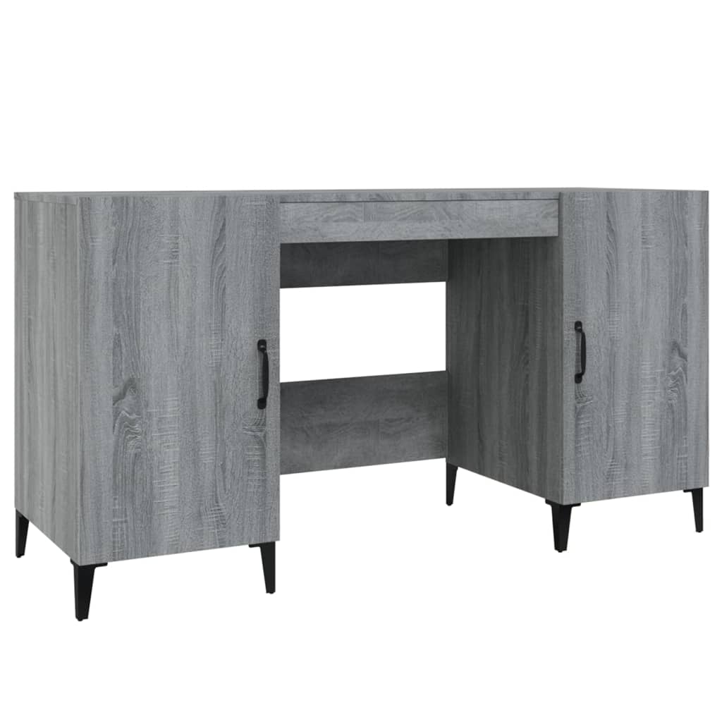 Bureau Sonoma gris 140x50x75 cm Bois d'ingénierie - XIOS