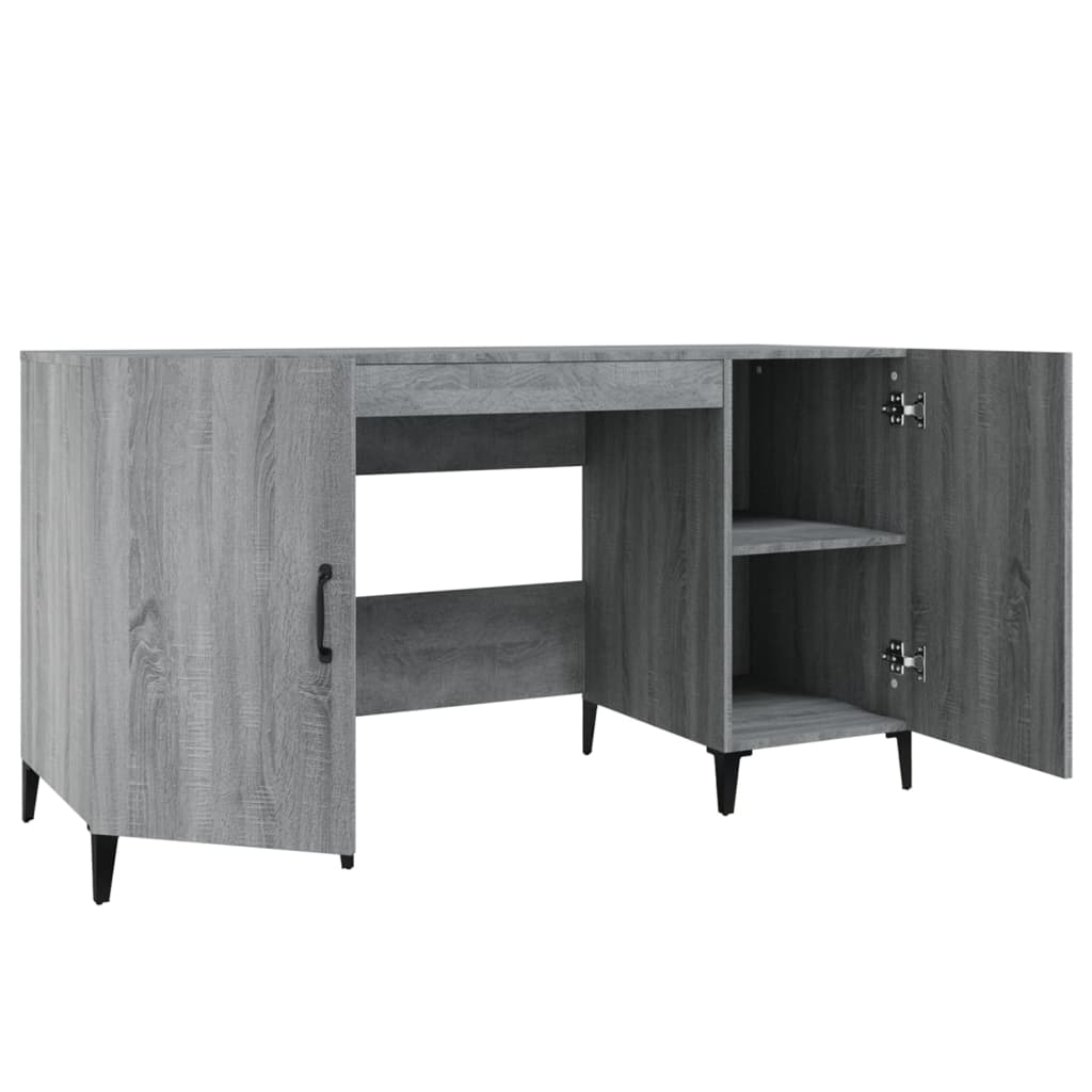 Bureau Sonoma gris 140x50x75 cm Bois d'ingénierie - XIOS