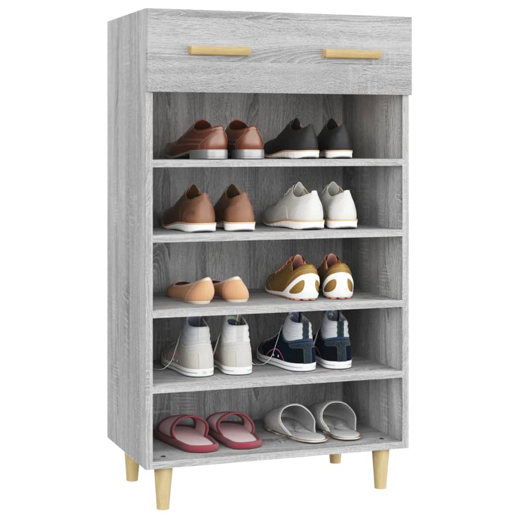 Armoire à chaussures Sonoma gris 60x35x105 cm Bois d'ingénierie - XIOS
