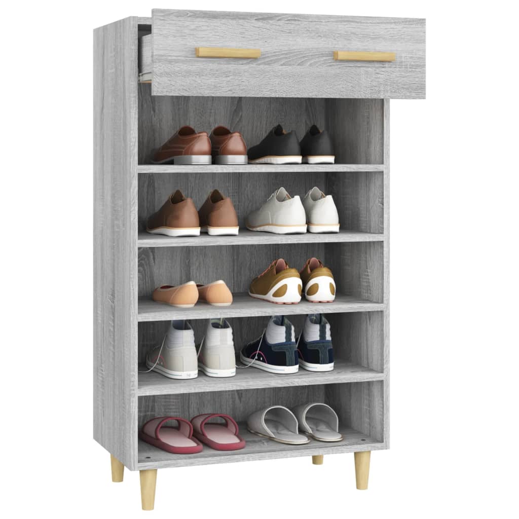 Armoire à chaussures Sonoma gris 60x35x105 cm Bois d'ingénierie - XIOS