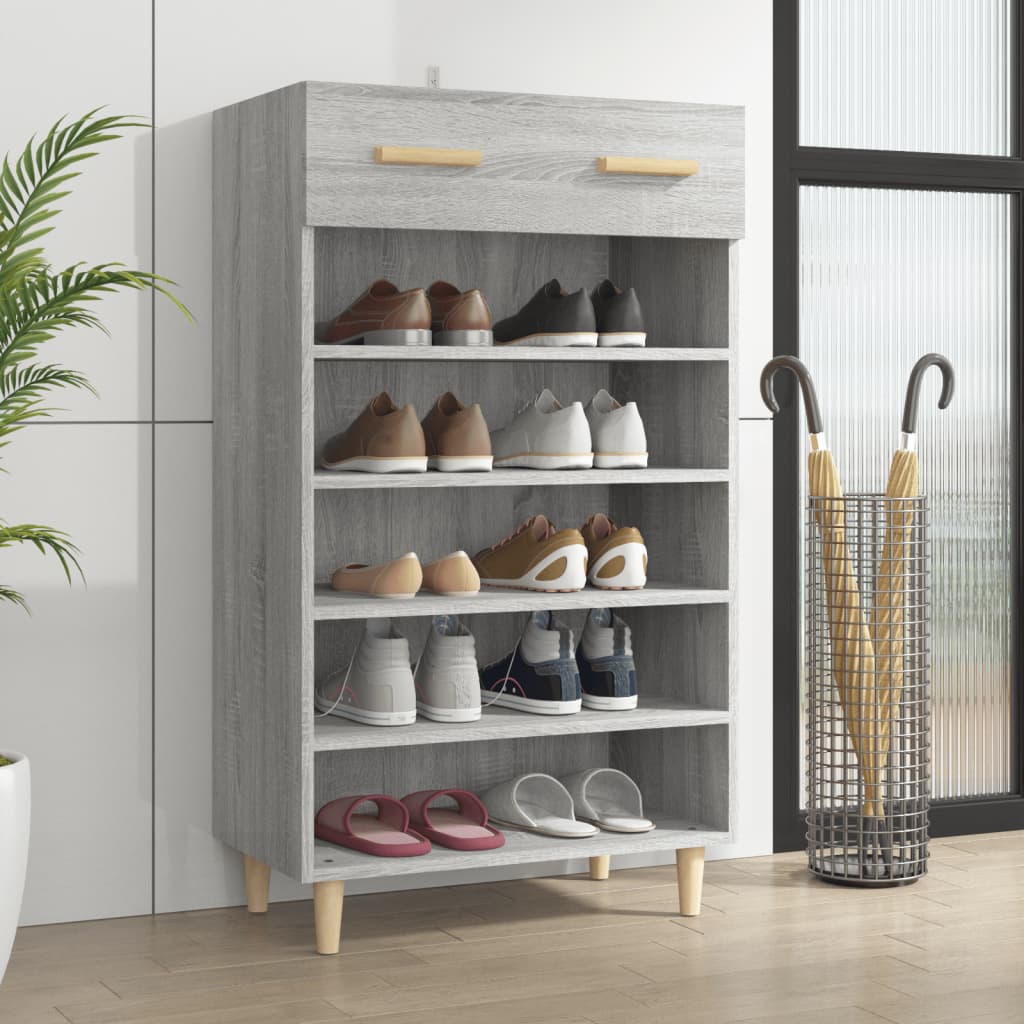 Armoire à chaussures Sonoma gris 60x35x105 cm Bois d'ingénierie - XIOS