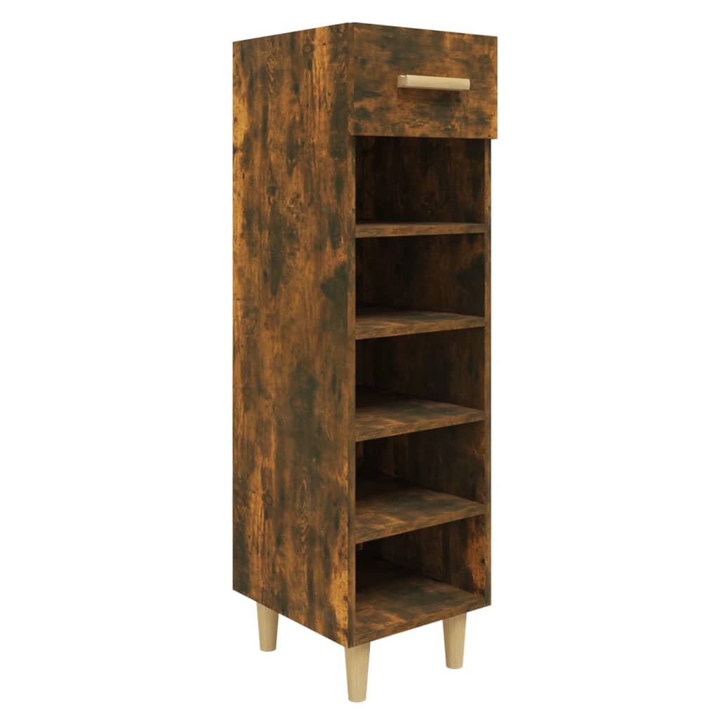 Meuble à chaussures Chêne fumé 30x35x105 cm Bois d'ingénierie - XIOS