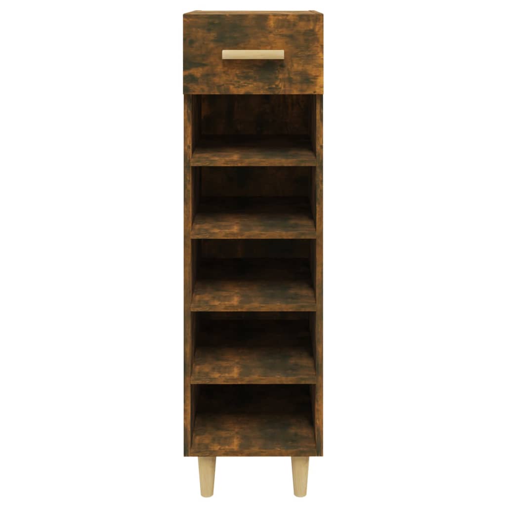 Meuble à chaussures Chêne fumé 30x35x105 cm Bois d'ingénierie - XIOS
