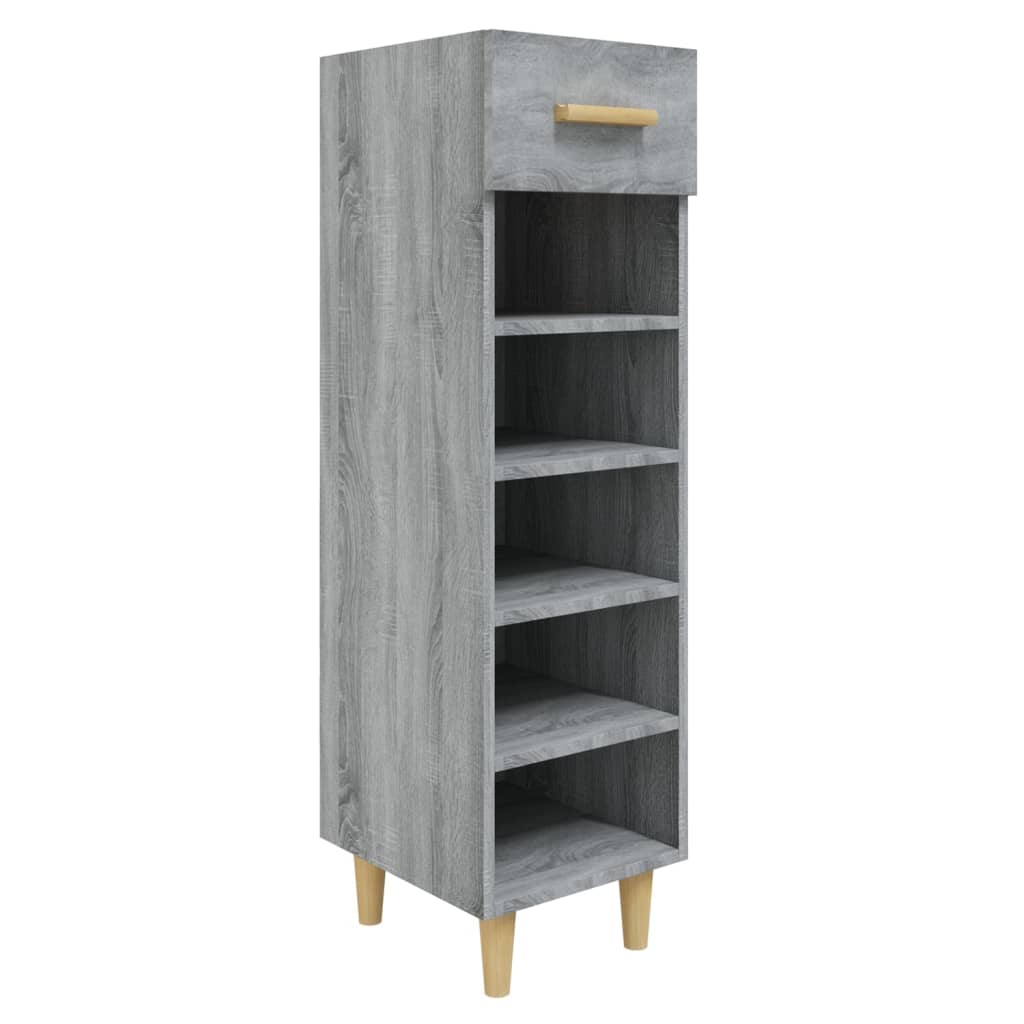 Meuble à chaussures Sonoma gris 30x35x105 cm Bois d'ingénierie - XIOS