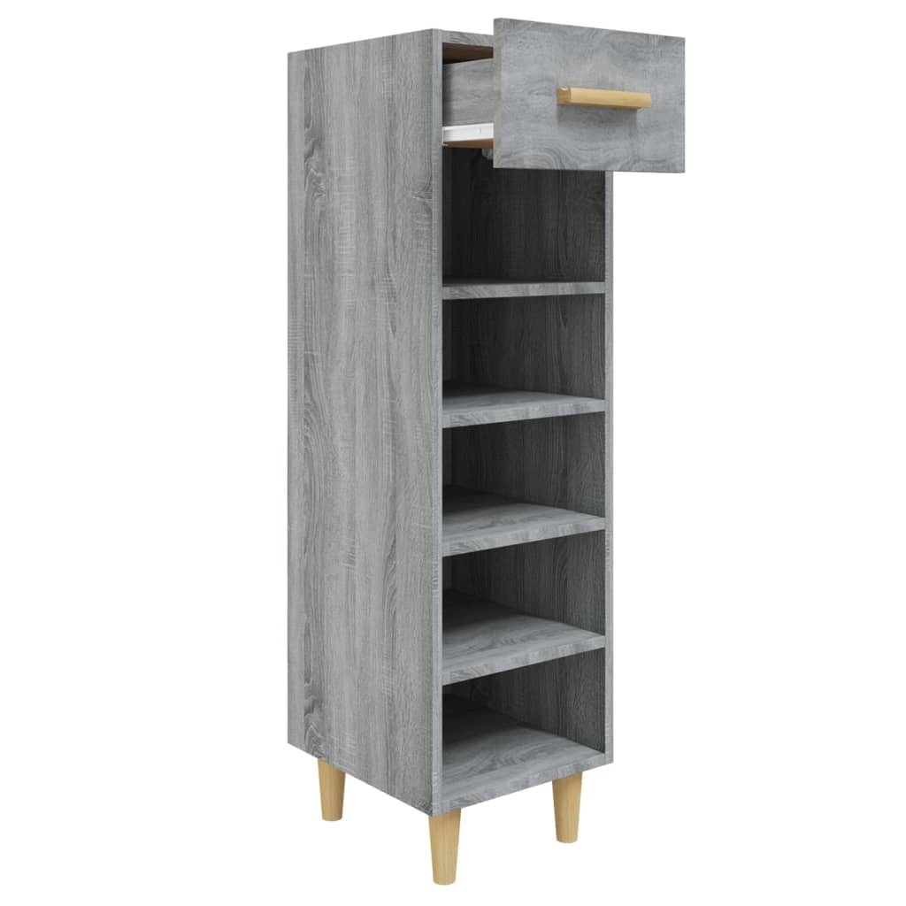 Meuble à chaussures Sonoma gris 30x35x105 cm Bois d'ingénierie - XIOS