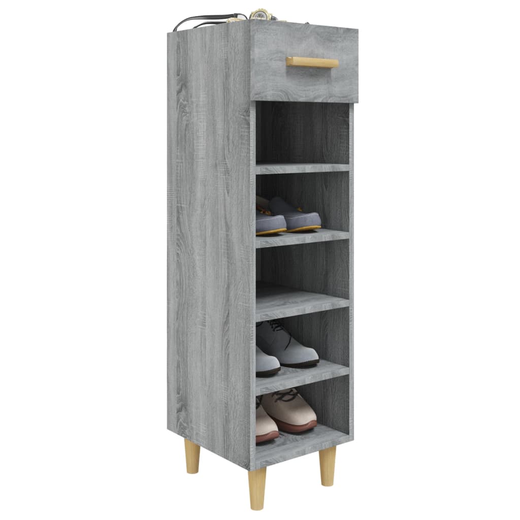 Meuble à chaussures Sonoma gris 30x35x105 cm Bois d'ingénierie - XIOS