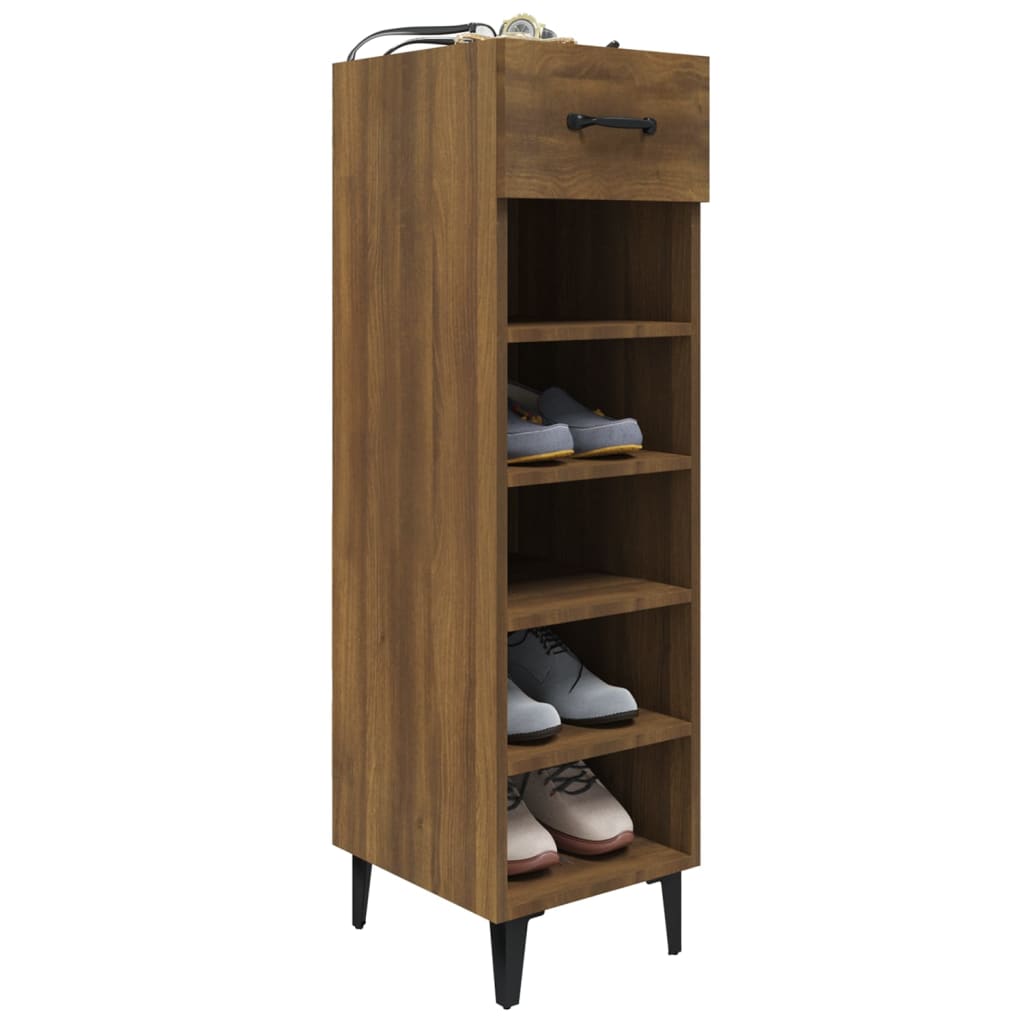 Meuble à chaussures Chêne marron 30x35x105 cm Bois d'ingénierie - XIOS