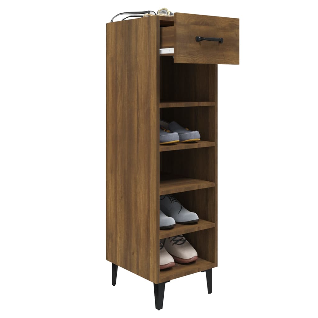Meuble à chaussures Chêne marron 30x35x105 cm Bois d'ingénierie - XIOS