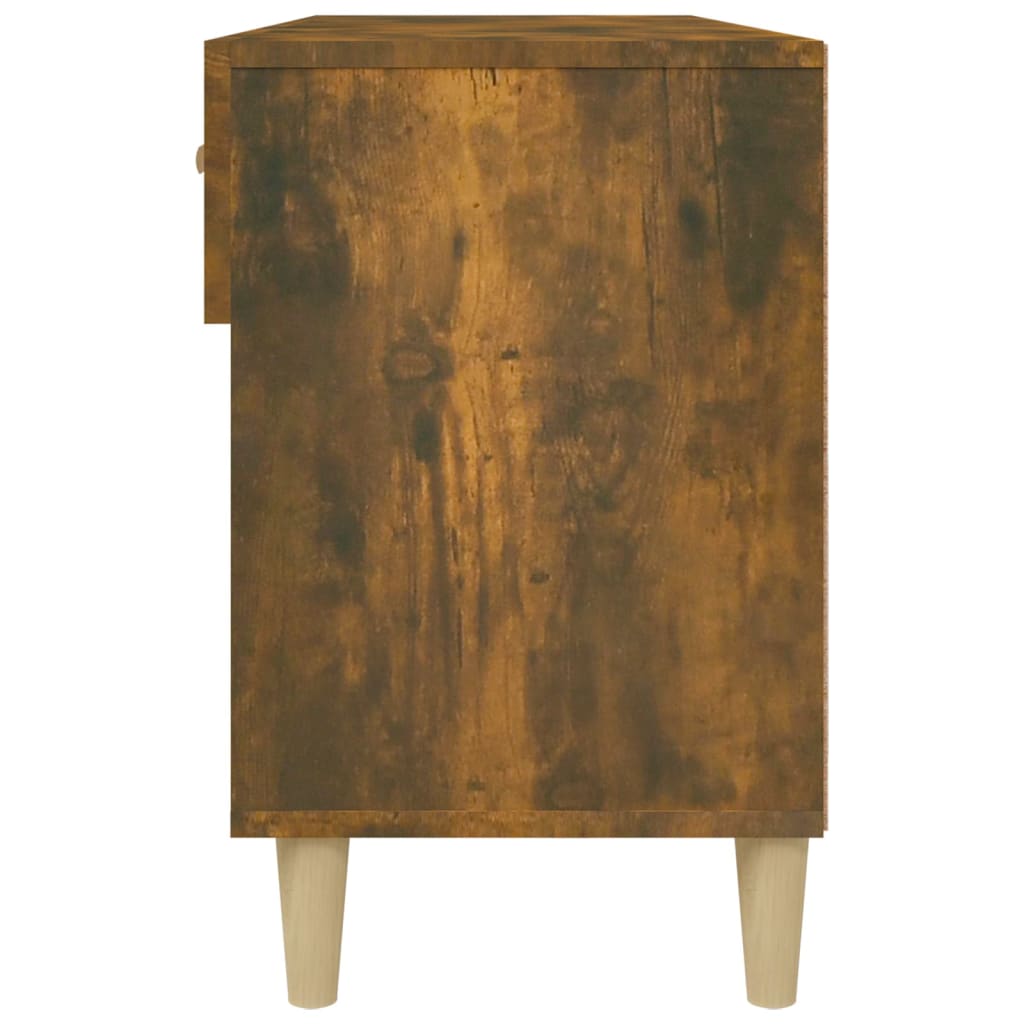 Meuble à chaussures Chêne fumé 102x35x55 cm Bois d'ingénierie - XIOS