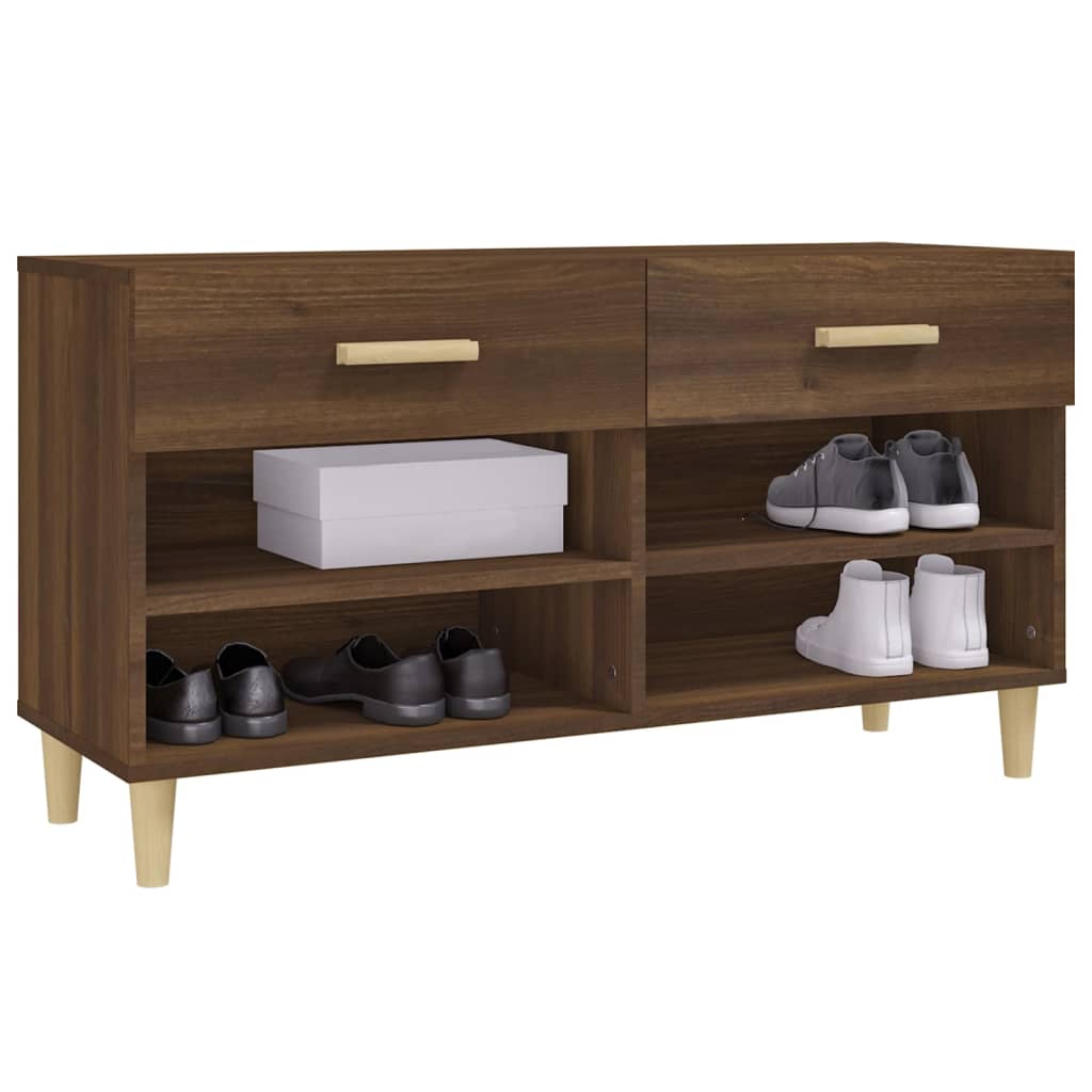 Meuble à chaussures Chêne marron 102x35x55 cm Bois d'ingénierie - XIOS