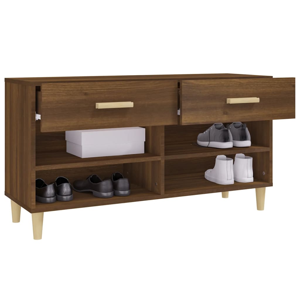 Meuble à chaussures Chêne marron 102x35x55 cm Bois d'ingénierie - XIOS