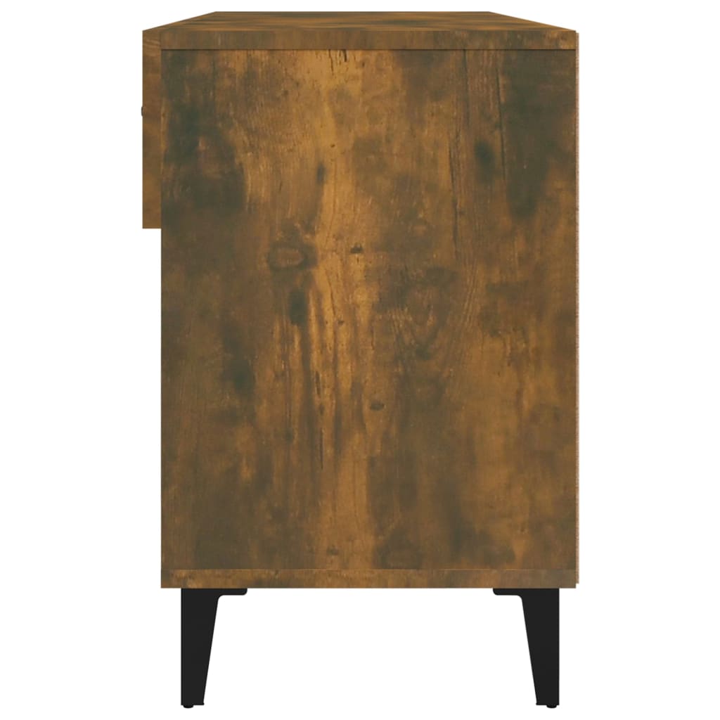 Meuble à chaussures Chêne fumé 102x35x55 cm Bois d'ingénierie - XIOS