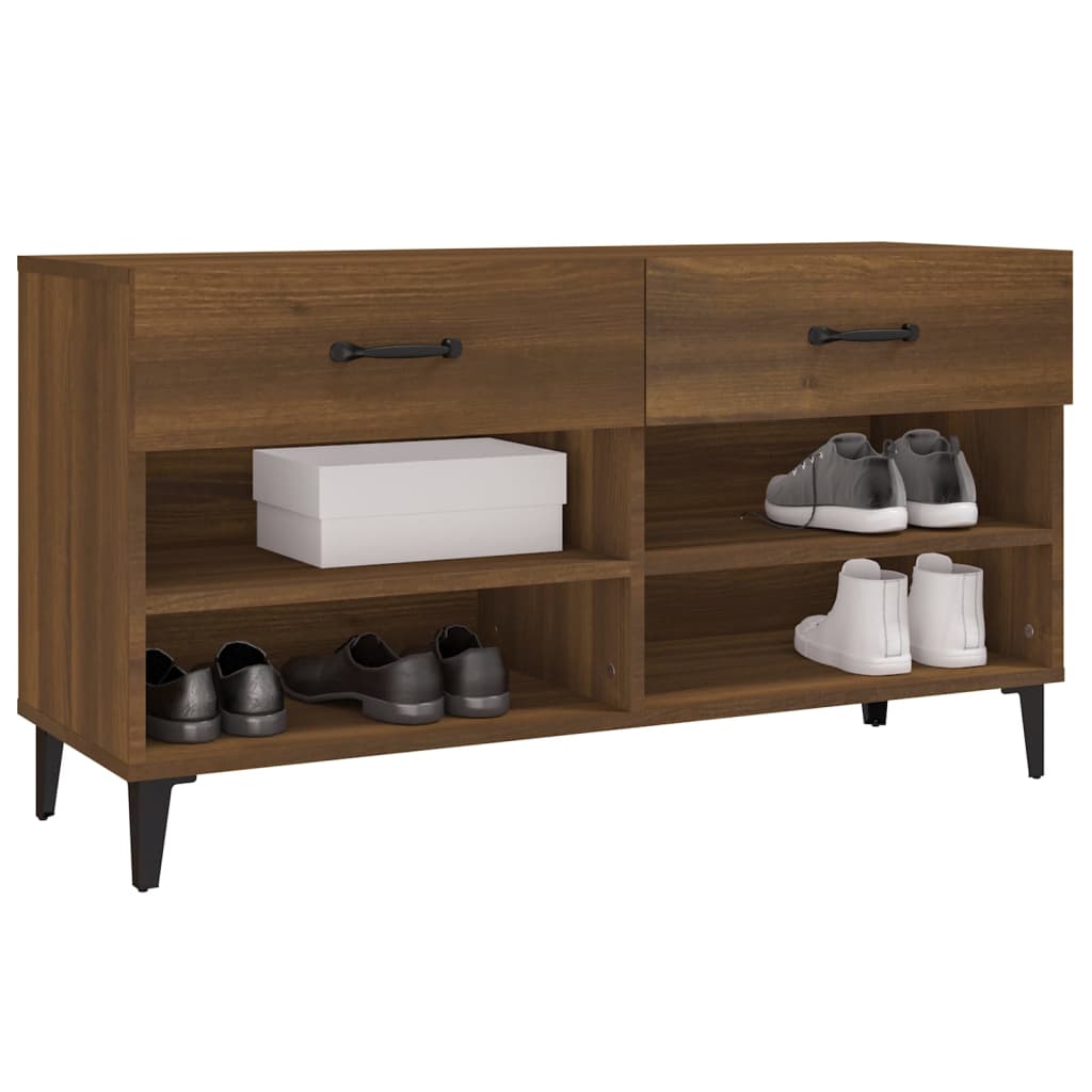 Meuble à chaussures Chêne marron 102x35x55 cm Bois d'ingénierie - XIOS
