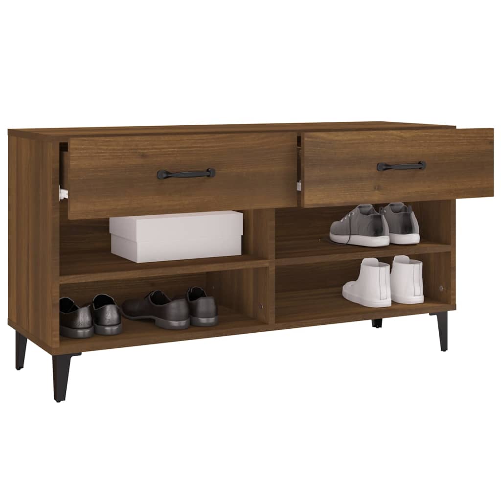 Meuble à chaussures Chêne marron 102x35x55 cm Bois d'ingénierie - XIOS