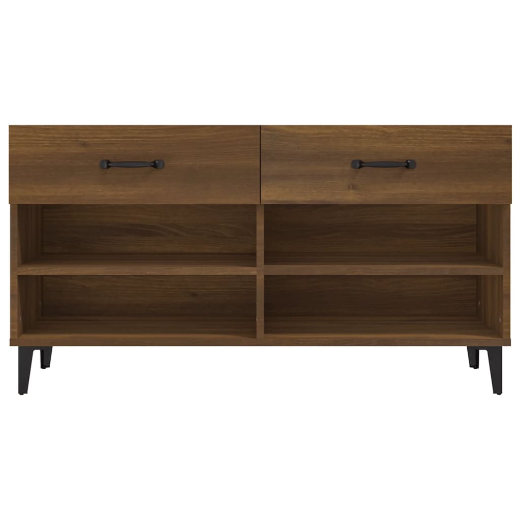 Meuble à chaussures Chêne marron 102x35x55 cm Bois d'ingénierie - XIOS
