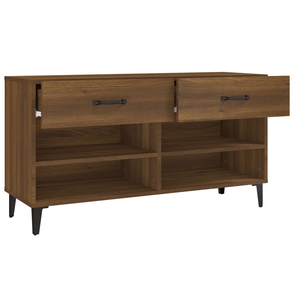 Meuble à chaussures Chêne marron 102x35x55 cm Bois d'ingénierie - XIOS