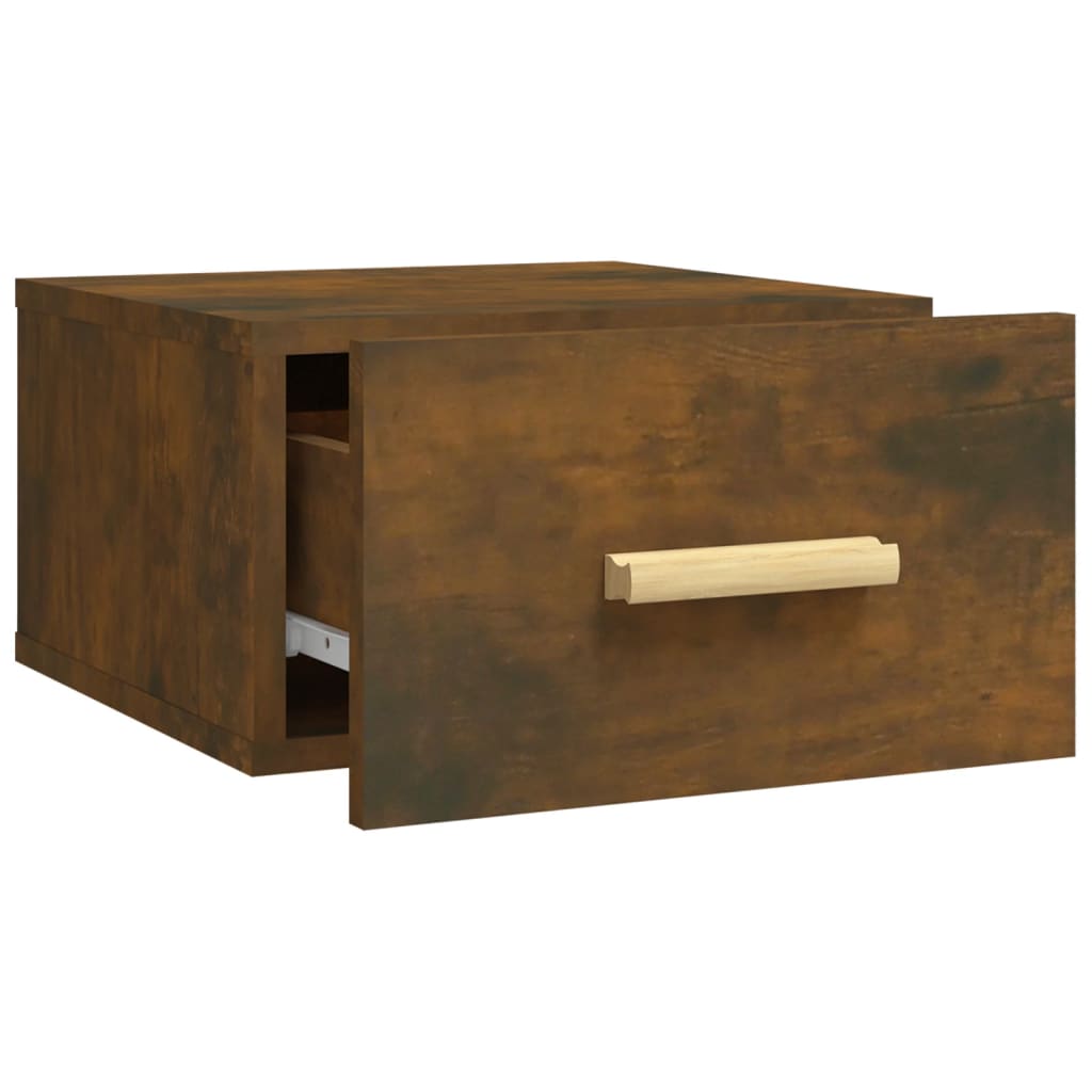 Tables de chevet murales 2 pcs chêne fumé 35x35x20 cm - XIOS