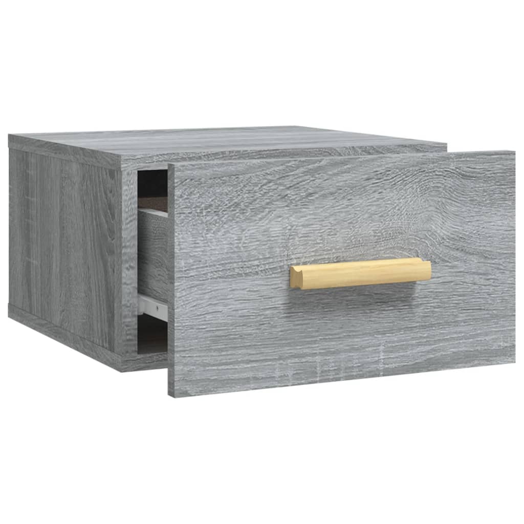 Table de chevet murale sonoma gris 35x35x20 cm - XIOS