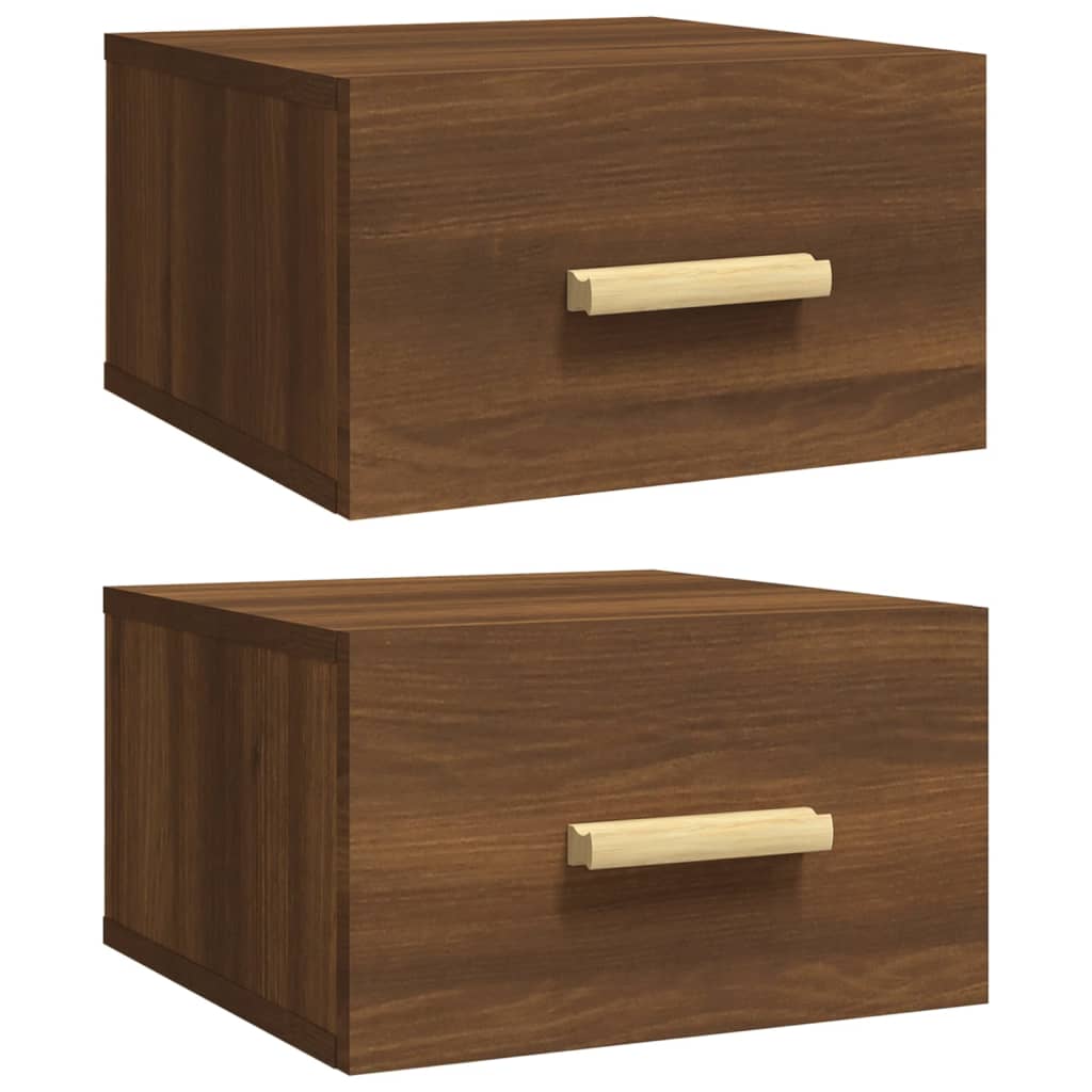 Tables de chevet murales 2 pcs chêne marron 35x35x20 cm - XIOS