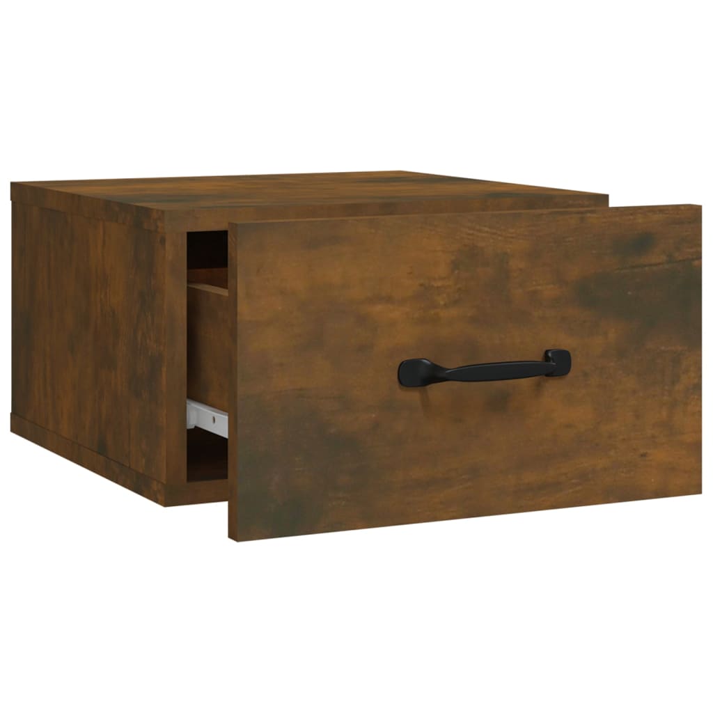 Tables de chevet murales 2 pcs Chêne fumé 35x35x20 cm - XIOS