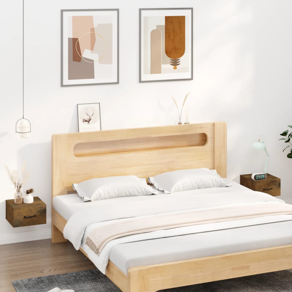 Tables de chevet murales 2 pcs Chêne fumé 35x35x20 cm - XIOS