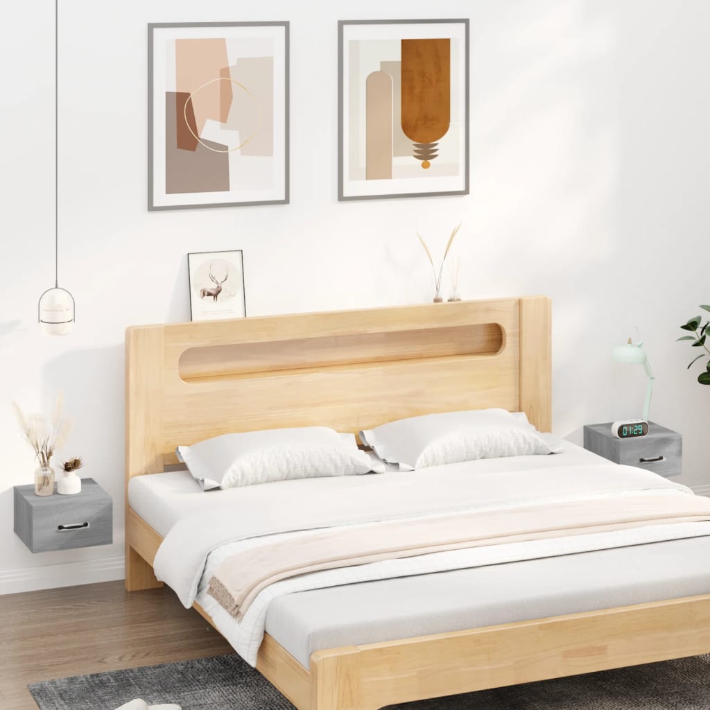 Tables de chevet murales 2 pcs Sonoma gris 35x35x20 cm - XIOS