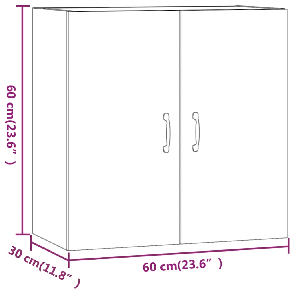 Armoire murale Chêne marron 60x31x60 cm Bois d'ingénierie