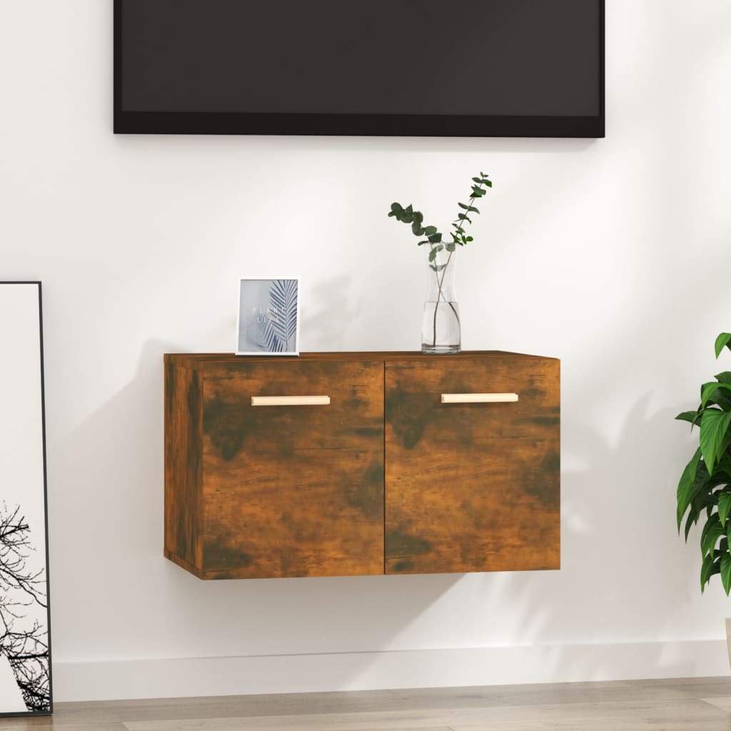 Armoire murale Chêne fumé 60x36,5x35 cm Bois d'ingénierie - XIOS