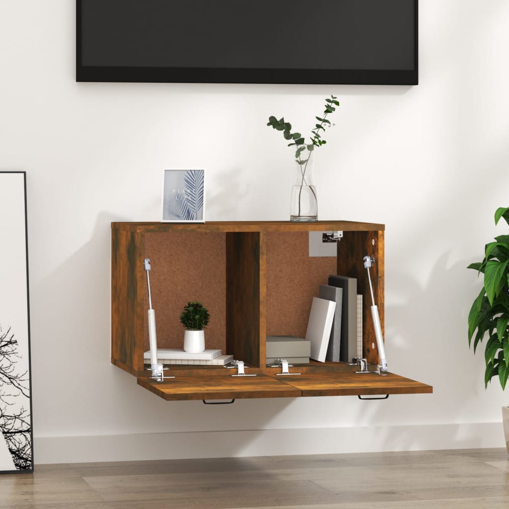 Armoire murale Chêne fumé 60x36,5x35 cm Bois d'ingénierie - XIOS