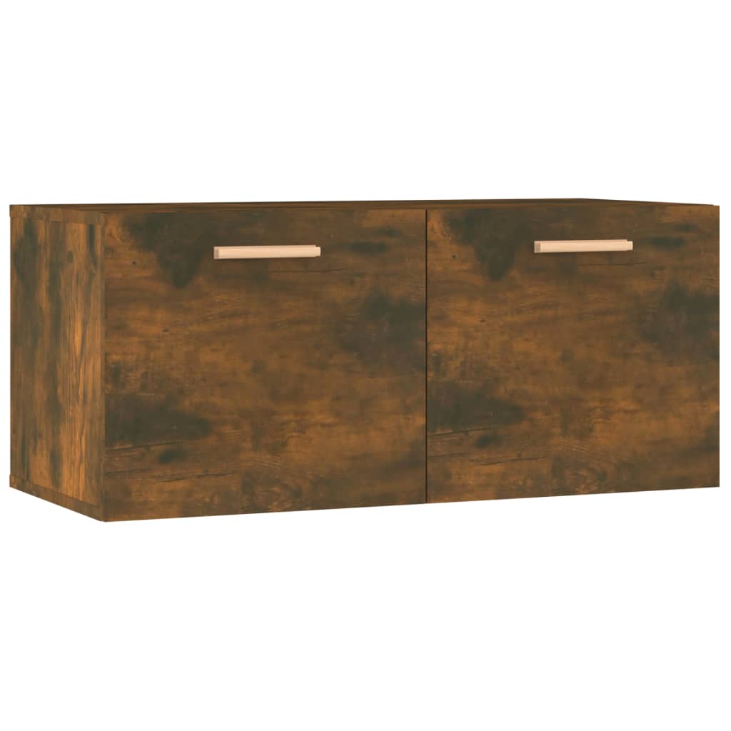 Armoire murale Chêne fumé 80x35x36,5 cm Bois d'ingénierie - XIOS