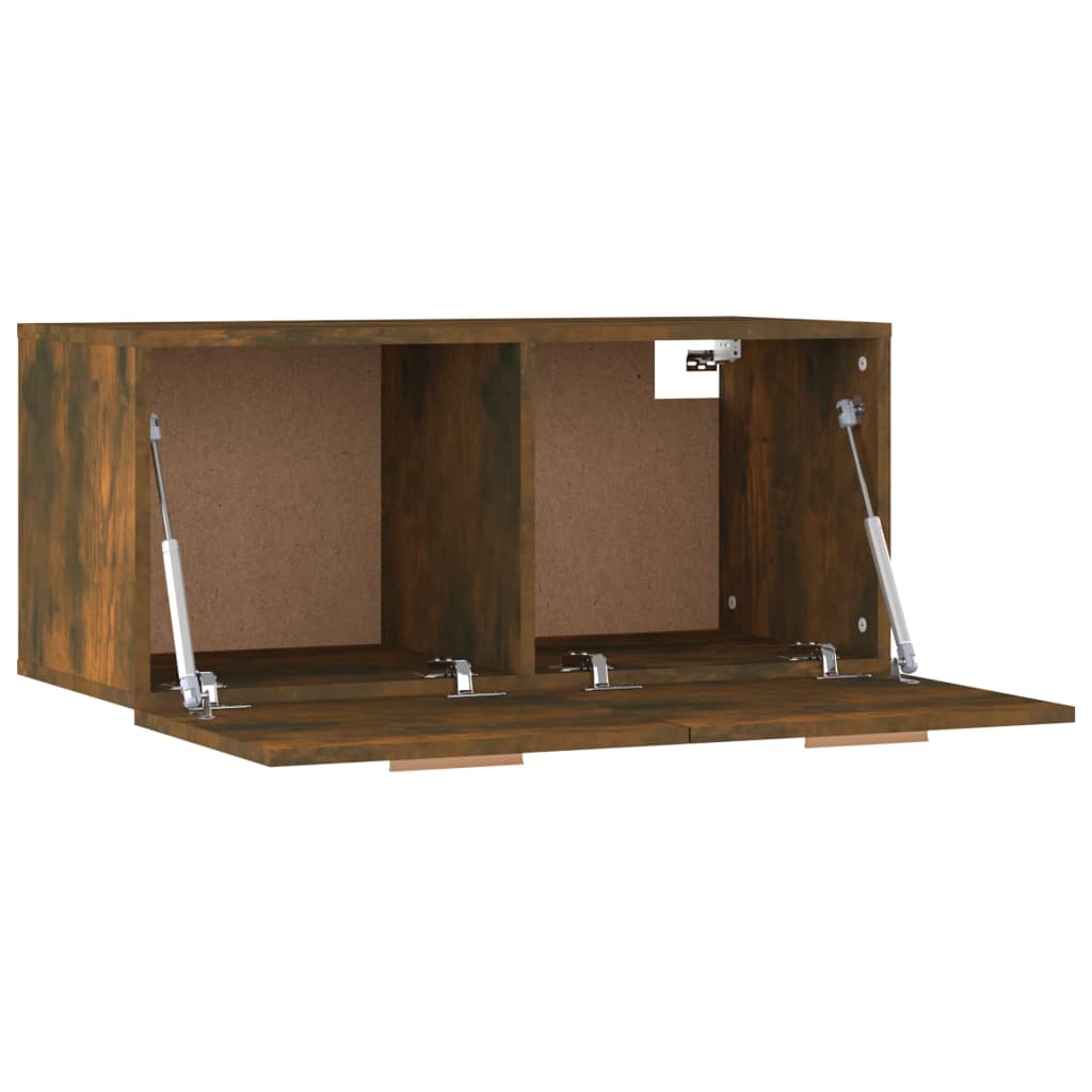 Armoire murale Chêne fumé 80x35x36,5 cm Bois d'ingénierie - XIOS