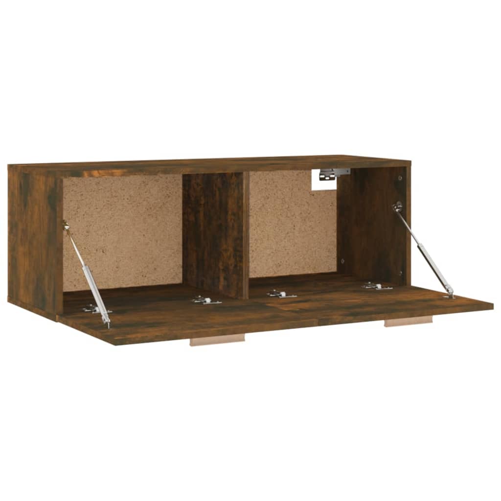 Armoire murale Chêne fumé 100x36,5x35 cm Bois d'ingénierie - XIOS