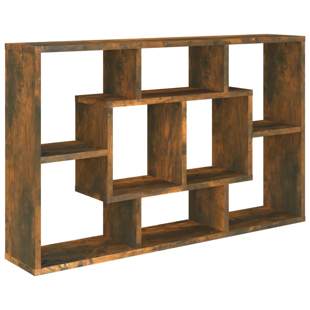 Étagère murale Chêne fumé 85x16x52,5 cm Bois d'ingénierie - XIOS
