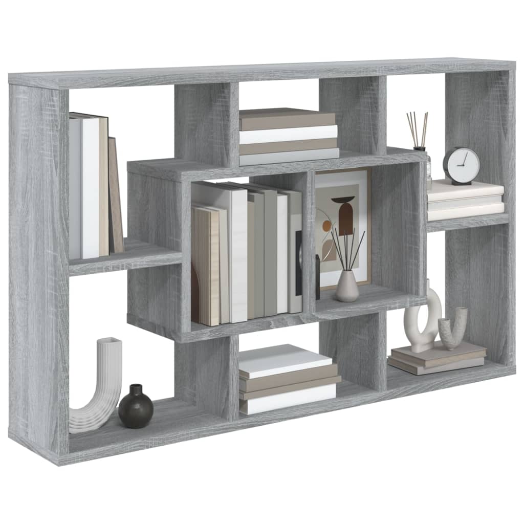 Étagère murale Sonoma gris 85x16x52,5 cm Bois d'ingénierie - XIOS