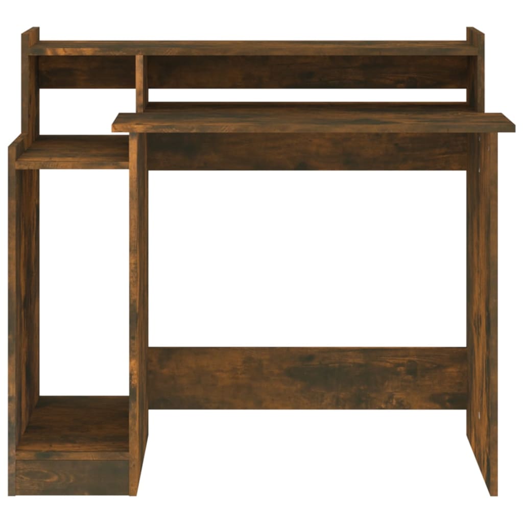 Bureau et lumières LED Chêne fumé 97x45x90 cm Bois d'ingénierie - XIOS