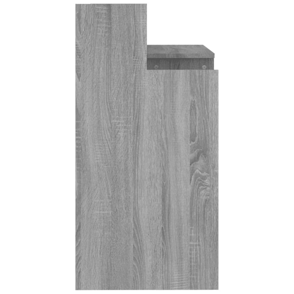 Bureau et lumières LED Sonoma gris 97x45x90cm Bois d'ingénierie