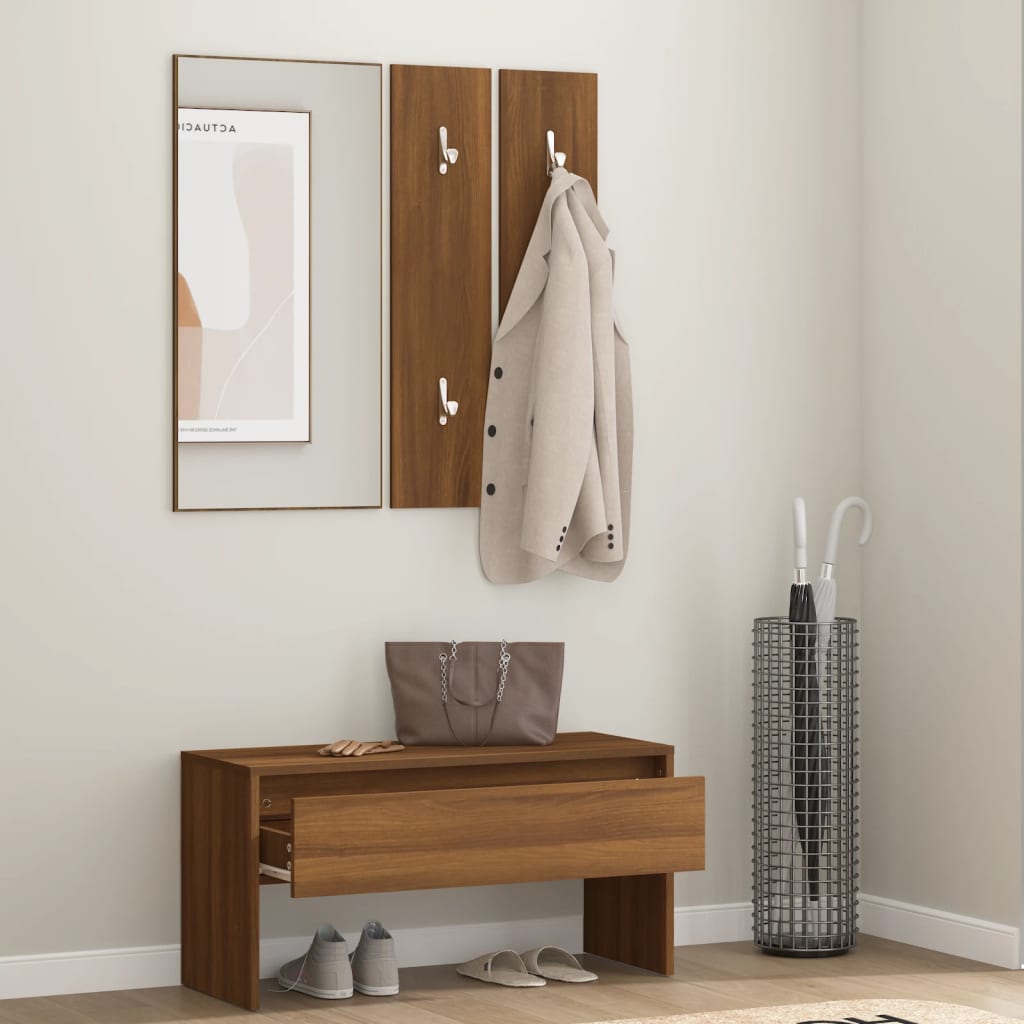 Ensemble de meubles de couloir Chêne marron Bois d'ingénierie - XIOS
