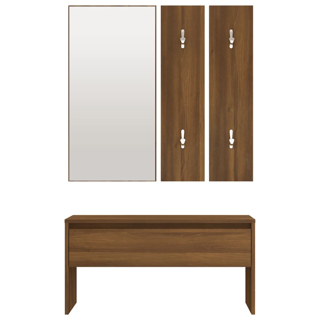 Ensemble de meubles de couloir Chêne marron Bois d'ingénierie - XIOS