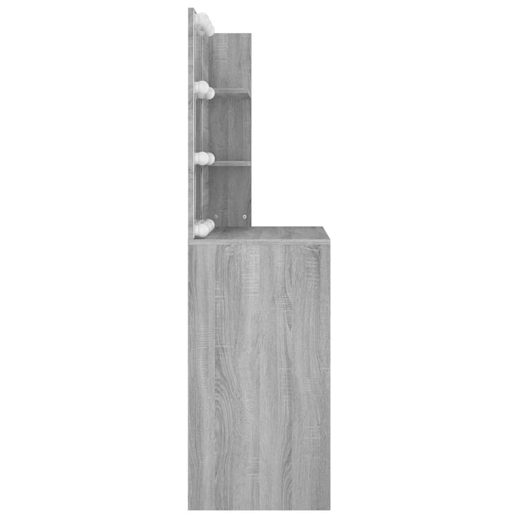 Coiffeuse avec LED Sonoma gris 74,5x40x141 cm - XIOS