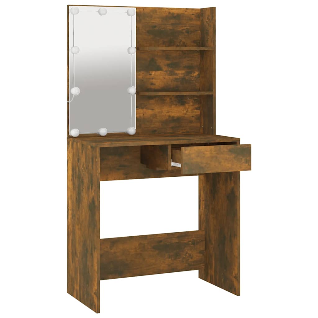 Coiffeuse avec LED Chêne marron 74,5x40x141 cm - XIOS