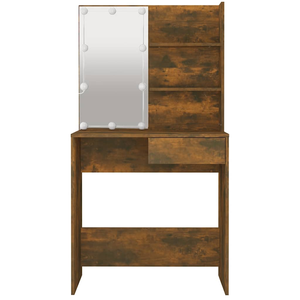 Coiffeuse avec LED Chêne marron 74,5x40x141 cm - XIOS