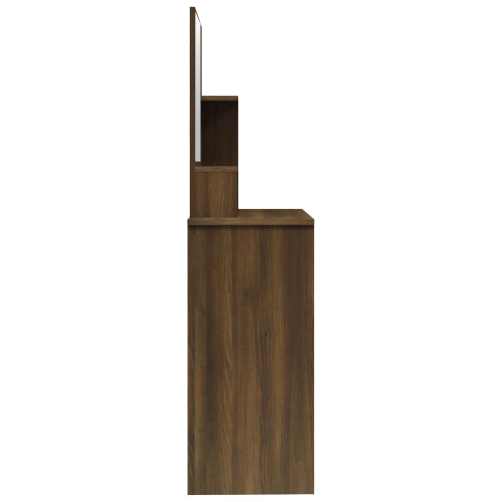 Coiffeuse avec miroir Chêne marron 86,5x35x136 cm - XIOS