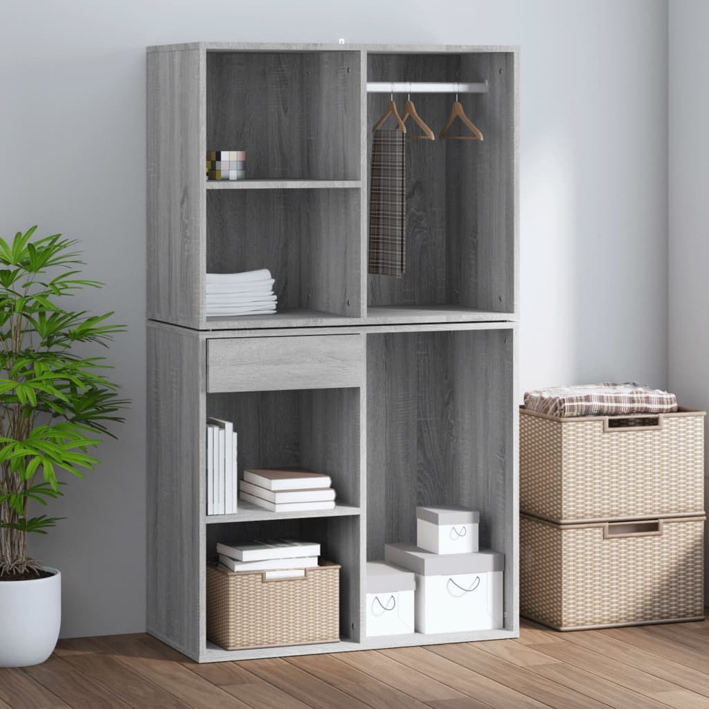 Armoire de dressing Sonoma gris 80x40x65 cm Bois d'ingénierie - XIOS