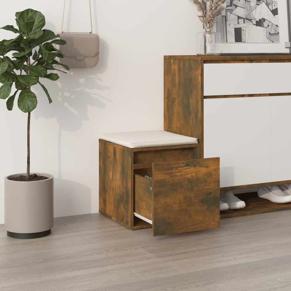 Tiroir boîte Chêne fumé 40,5x40x40 cm Bois d'ingénierie - XIOS