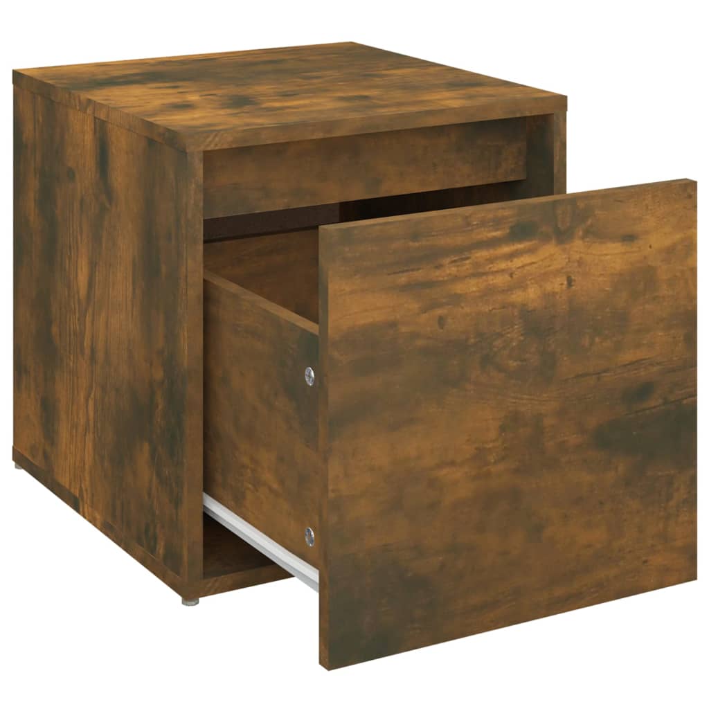 Tiroir boîte Chêne fumé 40,5x40x40 cm Bois d'ingénierie - XIOS