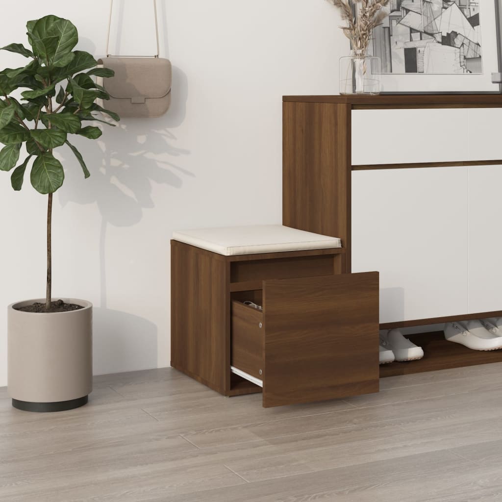 Tiroir boîte Chêne marron 40,5x40x40 cm Bois d'ingénierie - XIOS