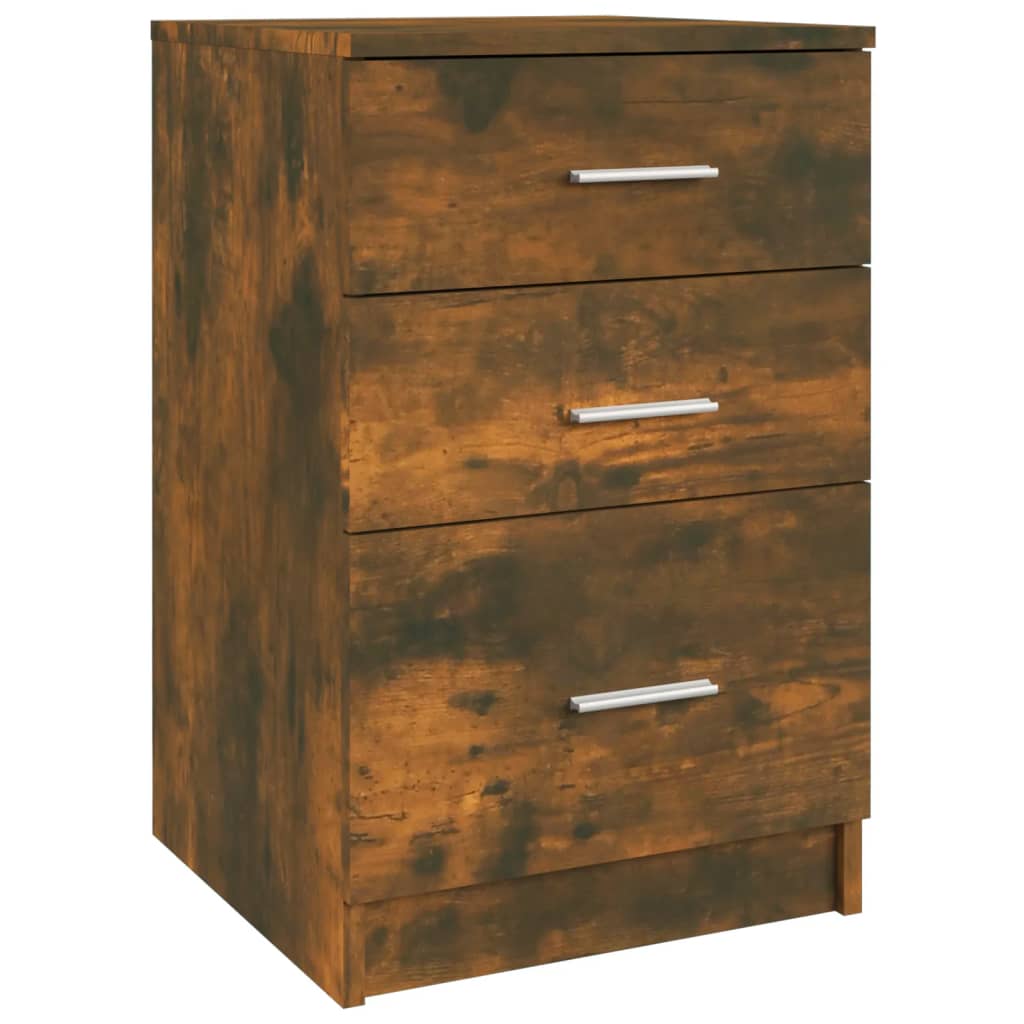 Table de chevet Chêne fumé 40x40x63 cm Bois d'ingénierie - XIOS