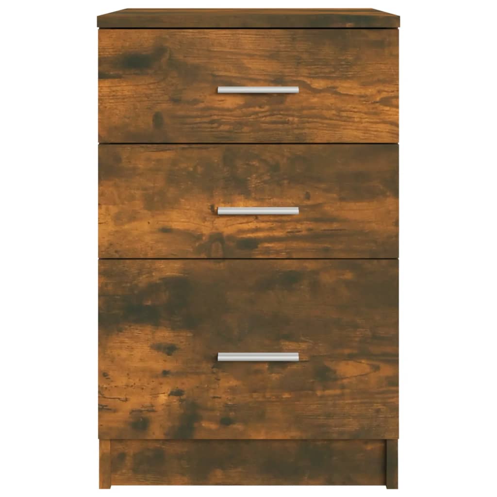 Table de chevet Chêne fumé 40x40x63 cm Bois d'ingénierie - XIOS