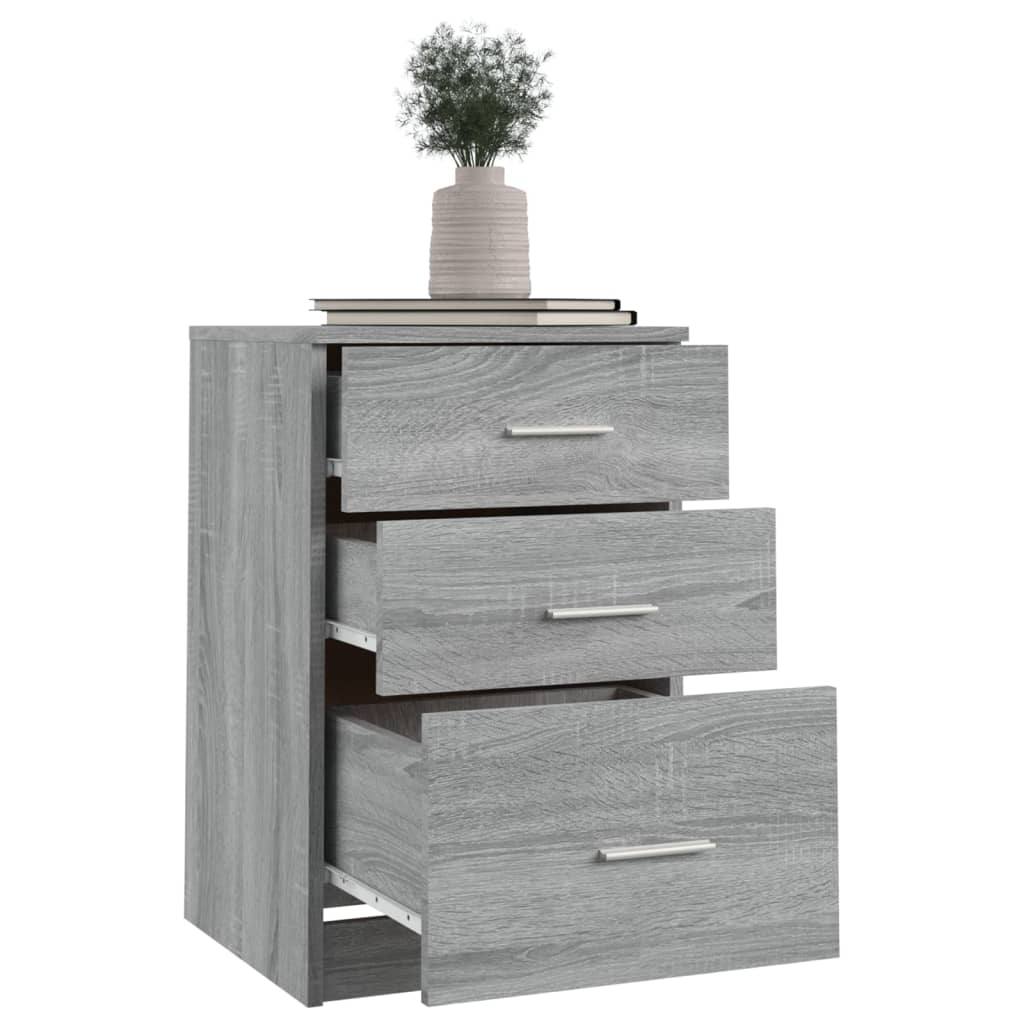 Table de chevet Sonoma gris 40x40x63 cm Bois d'ingénierie - XIOS